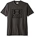 Under Armour Men's Branded Box Short Sleeve Athletic Shirt, Charcoal Medium Heat (019)/Black, Medium