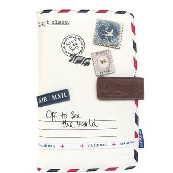 DISASTER DESIGNS Paper Plane Cream Travel Wallet