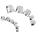 24pcs Beautiful Acrylic False Toes Tips Toenails Sexy Pure Metallic Silver Manicure Nail Tips 24pcs/set N12