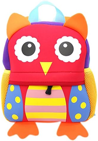 Shinybaby Kids Backpack 3D Animal Cartoon Preschool Lunch Bag for Little Toddlers (Owl)