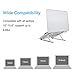 JARLINK Adjustable Laptop Tablet Stand, Foldable Aluminum Desktop Laptop Riser Compatible with All Laptops iPad Tablet (up to 15.6 inches), Silverthumb 3
