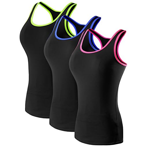 NELEUS Women's 3 Pack Compression Base Layer Dry Fit Tank Top