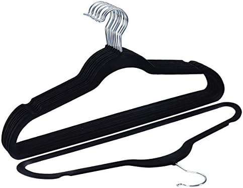 Jarad Clothes Hangers Velvet Black Organize Set of 100