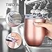Wine Tumbler, Soft Digits Stainless Steel Stemless Wine Glass Tumbler, 12 oz Double Wall Vacuum Insulated Travel Tumbler Cup for Coffee, Wine, Cocktails, Ice Cream, Champagne - Rose Gold