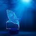 YiaMia 3D Shark LED Night Light Multi 7 Color Changing Touch Switch Optical Table Lamp USB Powered for Home Room Bar Party Festival Decor Kids Room Decoration