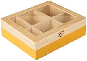 IBILI - Caja DE TE 6 Compartimentos Amarillo
