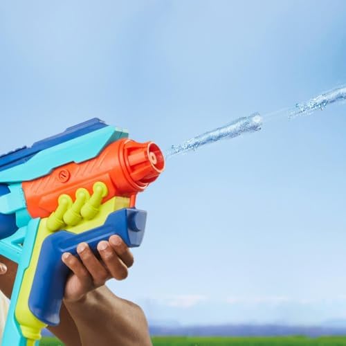 Hasbro Nerf Super Soaker Power Drench XL, Blaster Giocattolo ad Acqua, per Bambini e Bambine dagli 8 Anni in Su, Getto Regolabile, Riempimento Veloce, Blu, Arancio e Celeste