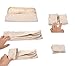Vercord 8 Set Travel Packing Pods Luggage Organizers Cubes with Laundry Bags Accessories, Creamy White
