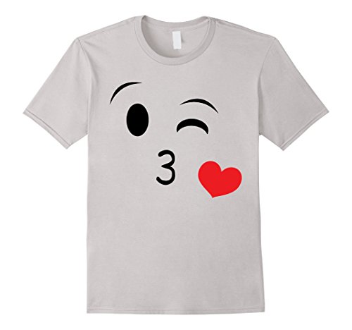 Halloween Emoji Shirt Costume Heart Kiss Face Yellow TShirt