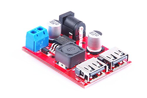 KNACRO DC-DC Converter Buck Step Down Module 36V 24V 12V 9V (6V-40V) to 5V 3A Dual USB Output Car Charger Regulators