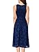 Noctflos Women‘s Floral Lace Plus Size Midi Cocktail Dress for Wedding Guest Navy