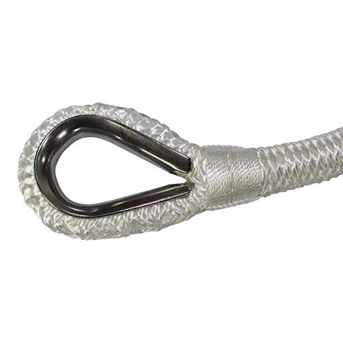 SGT KNOTS Nylon Anchor Rope w/Thimble Double Braid Nylon Anchor Line