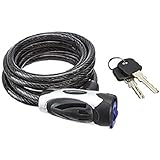Amazon Basics 6 ft. Adjustable Keyed Bike Cable Lock, Black, 1-Pack