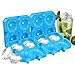 2 Pack Diamond-Shaped Silicone Ice Cube Trays with Lids, Bella Vino BPA-Free Stackable Easy Release Ice Molds Multifunctional Storage Containers for Ice, Whiskey, Candy and Chocolate (Blue-2Pack)