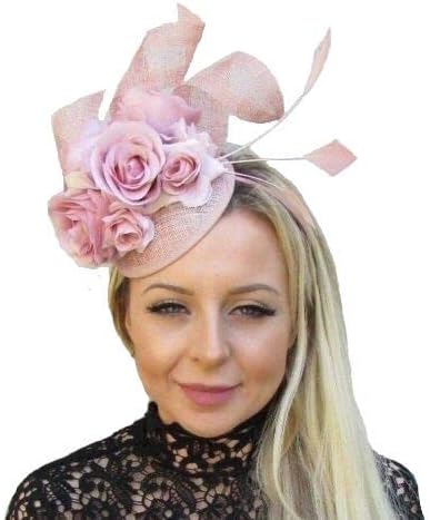 light pink fascinator hat