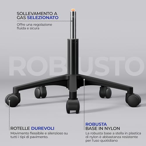 Yaheetech Office Chair Ergonomic Lumbar in Breathable Mesh Reclining Adjustable Height Swivel with Armrests and Wheels Capacity 136 kg Black