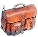 Leather Messenger Handmade Bag Laptop Bag Satchel Bag Padded Messenger Bag School Bag 16X12X5 Inches Brown ... (18 inch)