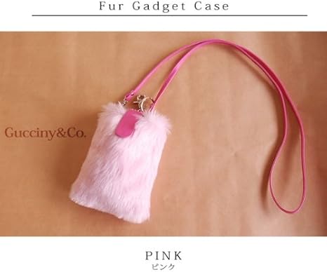 Amazon Co Jp Gucciny Co ファー ガジェットケース ピンク ガジェットポーチ 人気 ブランド レディース 女性 Iphone Iphone5 スマートフォンケース ケース スマホケース ガジェット スマホ ポーチ ネックストラップ 携帯ケース 化粧ポーチ パスケース 定期入れ 小物