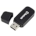 Mercu MINI USB Bluetooth 3.5mm Stereo Audio Music Receiver & Adapter for Home Stereo ,Car (AUX In) Music Sound Systems,Portable Speakers ,Headphones, & More 3.5mm Media Devices-Black