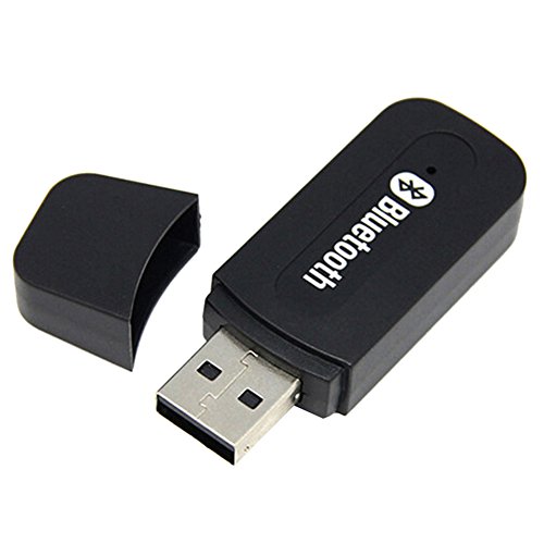 Mercu MINI USB Bluetooth 3.5mm Stereo Audio Music Receiver & Adapter for Home Stereo ,Car (AUX In) Music Sound Systems,Portable Speakers ,Headphones, & More 3.5mm Media Devices-Black