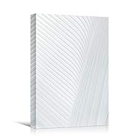 Canvas Wall Art White Building Pattern Abstract Architecture & Maps Building Chic Home Office Photography - 12x18 inches