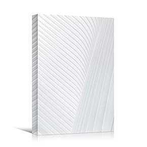 signwin Canvas Wall Art White Building Pattern Abstract...
