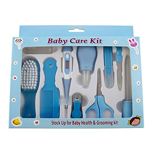 Forart Baby Grooming Kit Infant Nursery Set Newborn Healthcare Kits Child Care Baby Nail Clipper File Scissor Tweezer Thermometer Brush Comb Cleaning Sets