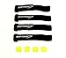 Softride SoftWraps, All Purpose Hook and Loop Tie Down Cinch Straps, Reflective Dots Included, Black, 16x1-inch, 4-Pack (26619)