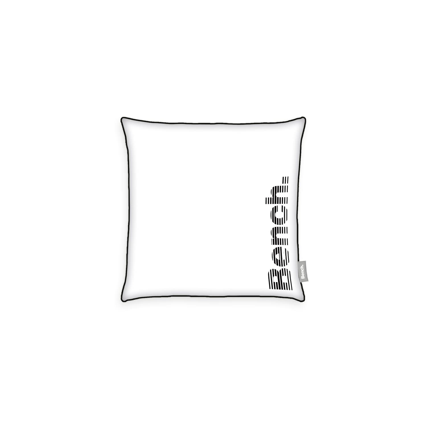 Herding Bench cushion cover, approx. 50 x 50 cm, with smooth-running zip, 100% polyester, French velvet, with flag label, colour: White/Black. Item no.: 5312606020