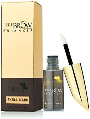Silk Oil of Morocco’s SILK FIBRE BROW ENHANCER – Instant Brush-On Eyebrow Extensions – Better Than an Eyebrow Pencil / Brow Pencil – Natural Looking Fuller Brows – Eyebrow Makeup – Eyebrow Applicator – Brow Definer – Better Than Brow Powder. With Instruction Guide (Extra Dark)