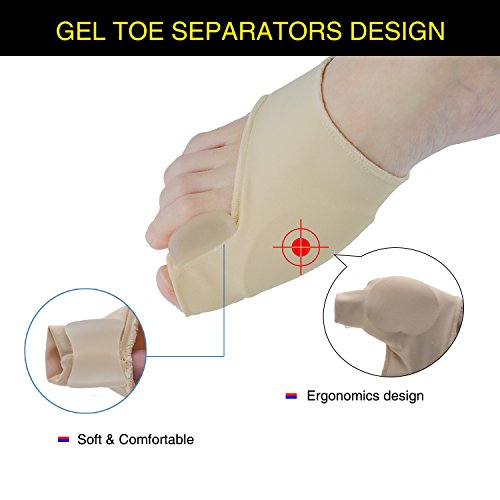 Sumifun Bunion Corrector, Adjustable Velcro Bunion Night Splint, Protector Sleeves kit for Big Toe Strap Bunion Bootie Provides Great Protection and Treatment for Bunion Pain (Style 2) - Thumbnail 2