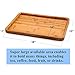 Bamber Large Bamboo Serving Tray Decorative Coffee Tea Platter 18 x 13 x 1.2 Inches