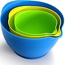 Mixing Bowl Set (3 Pieces - 1.2 Quarts - 2.1 Quarts - 3.6 Quarts) - by Utopia Kitchen