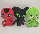3PCS Miraculous: Tales of Ladybug & Cat Noir Plush