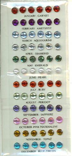 Adhesive Gemstone Rhinestones - BIRTHSTONE Assortment | Jewels | Scrapbooking | Card Making