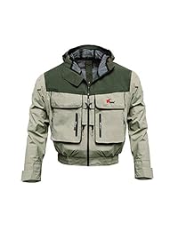 8 Fans Chaqueta de pesca con capucha transpirable y resistente al viento, impermeable y con cordones de pesca, multibolsillos para pesca, viajes, deportes, senderismo, safaris, caza.