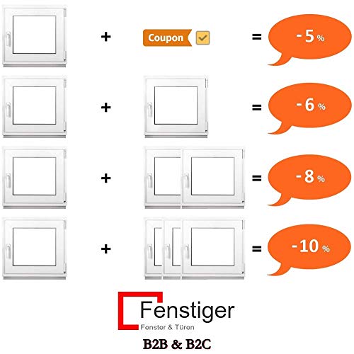 Premium Kunststofffenster Von Komforta - Kellerfenster Weiß Argon Isoglas BxH: 1050 x 1100 mm Garagenfenster/Gartenhaus… – Bild 3