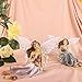 JUNIQUTE Fairy Garden Fairy Figurines - Garden Fairies - Sitting Girls Set of 2 pcs - Kit for Outdoor or House Decor, Hand Painted Resin Figurines, for Garden Indoor Decor Gift