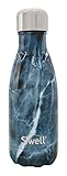S'well Vacuum Insulated Stainless Steel Water Bottle, 9 oz, Blue Marble