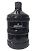 AquaNation 1 Gallon BPA FREE Reusable FDA Grade Chemical Free Plastic Drinking Water Big Mouth Bottle Jug Container with Holder Drinking Canteen (Solid Black)