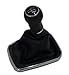 PODOY VW Bora Jetta Mk4 Golf Mk4 Gear Shift Knob with Black Leather Boot