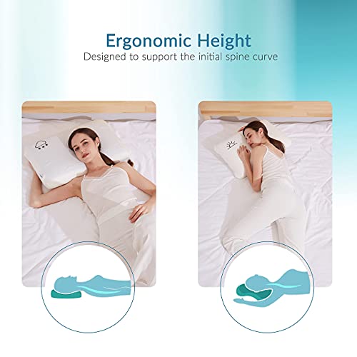 Modvel Gel Memory Foam Cooling Pillows Stomach Sleepers Orthopedic