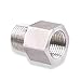 gotonovo G1/2 Inch Female To NPT1/2 Inch Male Threads Adapter Shower Fixture 304SS Material Sink Faucet Stainless Steel 2 Pack