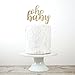 NANASUKO Baby Shower Cake Topper - oh baby - Double Sided Gold Glitter - Premium Quality Made in USA