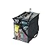 Houseables Knitting Bag, Crochet Organizer, Yarn Tote, 1 Pack, Clear, 6 Compartments, Crocheting Supplies, Knit Accessories, Drawstring, Needles Holder, Thread Dispenser, Storage Box, with Zippers