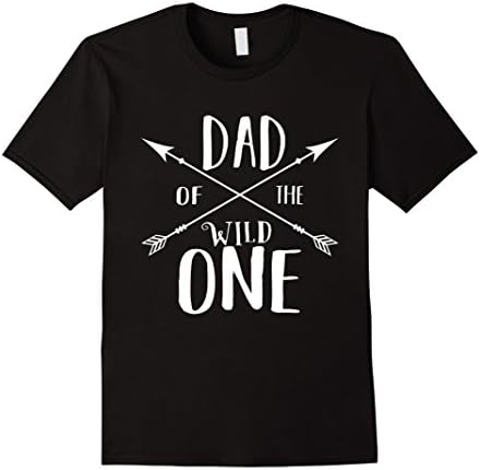 Mens Funny Shirt Awesome Dad Of The Wild One Thing 1st Birthday XL Black