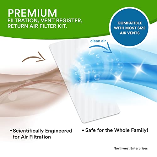 Air Vent Filters Kit, 120"X 10" Cut to Fit Electrostatic Air Filter & 1