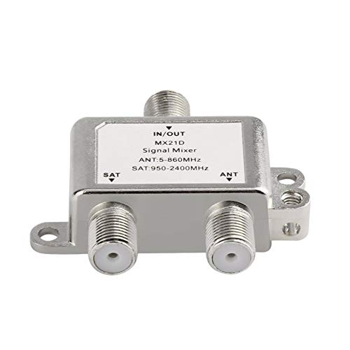 image for Liobaba Waterproof 2 in 1 2 Ways Satellite Splitter TV Signal Cable TV