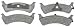 ACDelco Advantage 14D667M Semi-Metallic Rear Disc Brake Pad Set with Wear Sensor