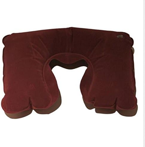 S&amp;M Inflatable Travel Camp Polyester Cotton Neck Pillow Light compact size Cushion U Shaped Compact for Air Flight